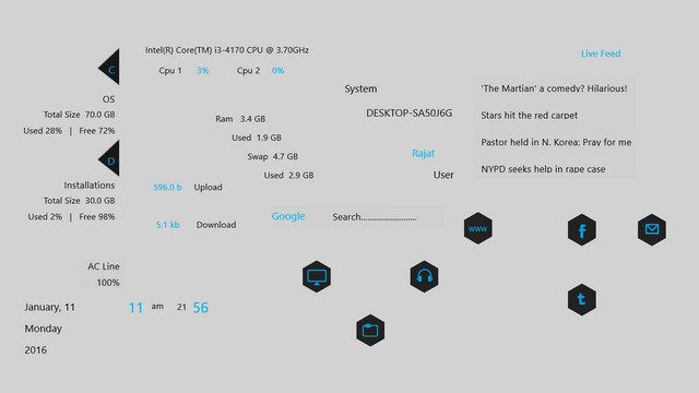 Best Rainmeter Skins-aliens