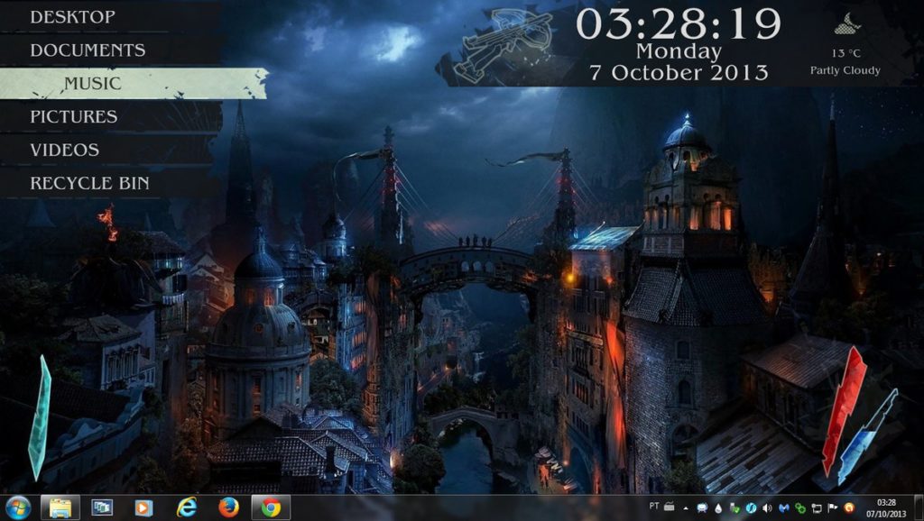 Best Rainmeter Skins-medieval_city