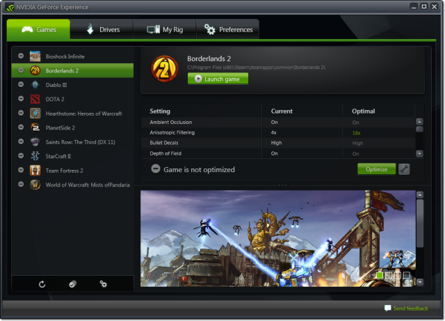 nvidia-geforce-experience - Game recording software