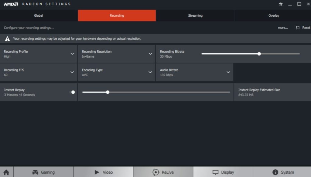 AMD Relive - Game recording software