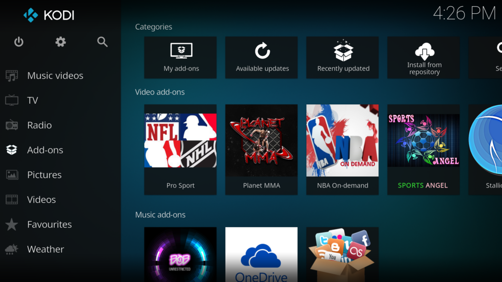 kodi best working sports addons