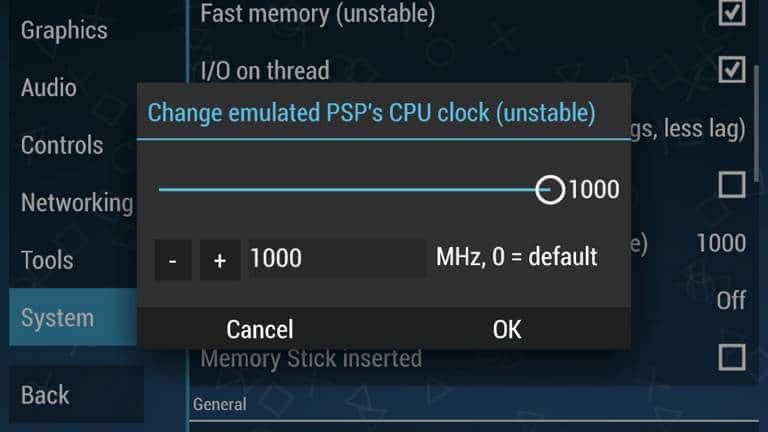 PPSSPP-CPU-Clock-Settings